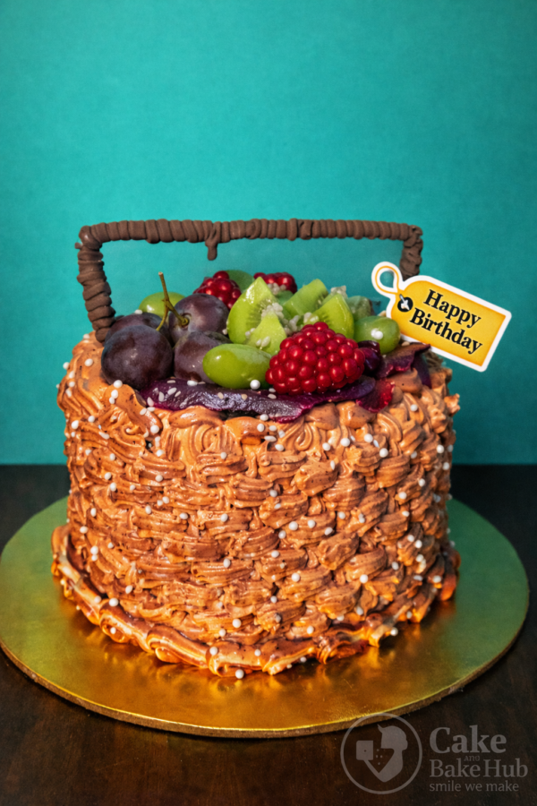 Fruit Basket Cake with Nutty Crunch