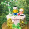 Cute Couple Theme Birthday Designer Cake