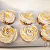 Classic Vanilla Swirl Cupcakes with Golden Sprinkles